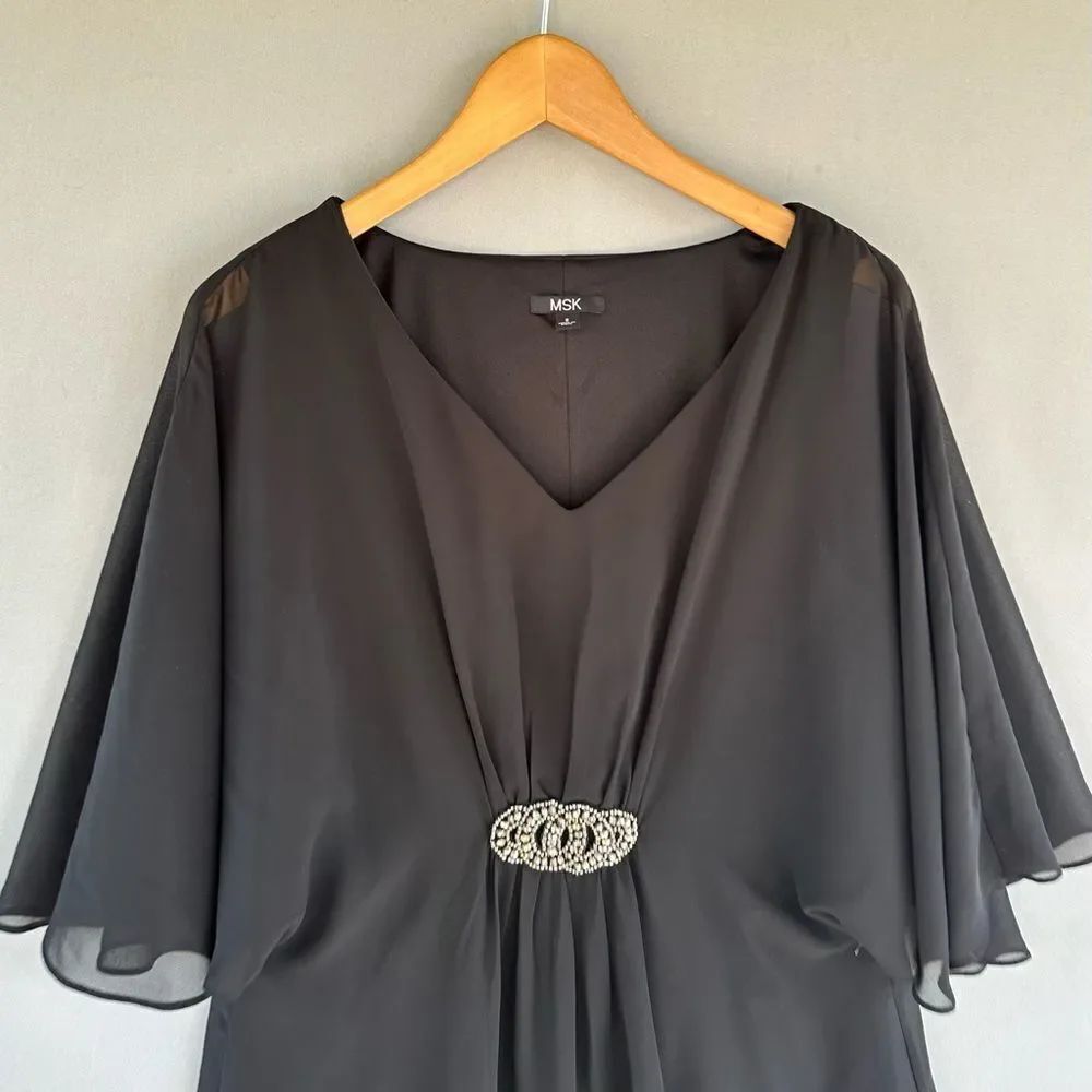 5 for $45 MSK Dress Size 8 Special Occasion Black - Picture 3 of 8